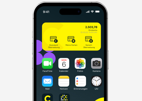comdirect App Widget zur Kontostandsanzeige