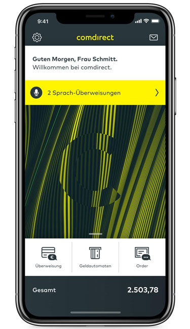 comdirect App Sprachassistenz