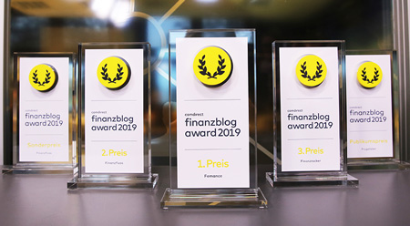 Der comdirect finanzblog award 2019 wurde am 9. November 2019 verliehen