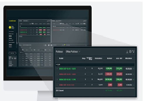 comdirect Handelsplattform: Laptop zeigt Übersicht des 0&F-Trader.