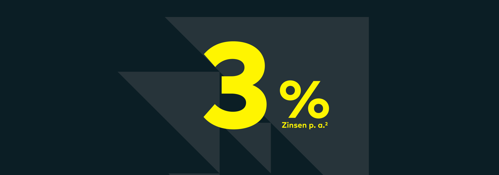 3 % Zinsen aufs Tagesgeld für Neukunden, auf dem Störer steht "3 % Zinsen p. a.² + 75 € Prämie".