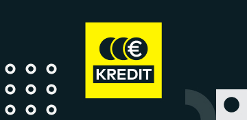 Unter stilisierten M&uuml;nzen mit Eurozeichen steht das Wort 'Kredit'.