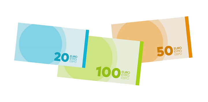 Eine symbolhafte Darstellung eines 100 Euro-, eines 50 Euro- und eines 20-Euro-Scheins.